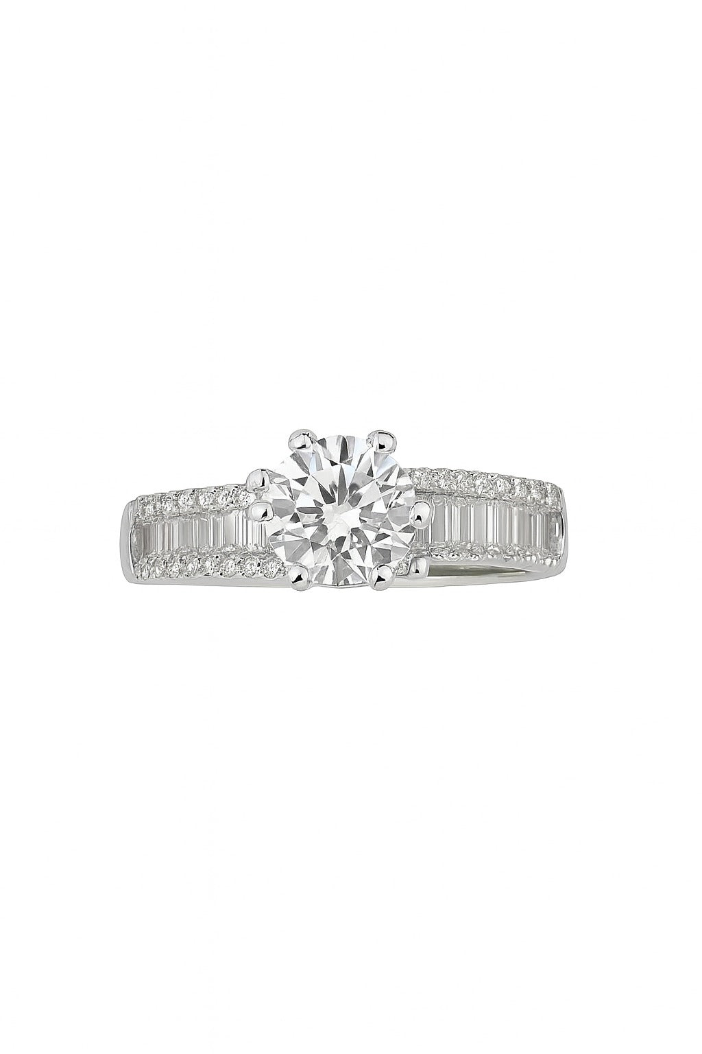 Eternal Glow Solitaire Silver Ring