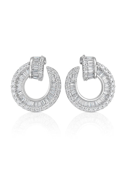 GLOWING DIAMOND STUDS SILVER EARRINGS