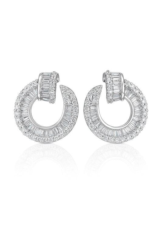 GLOWING DIAMOND STUDS SILVER EARRINGS