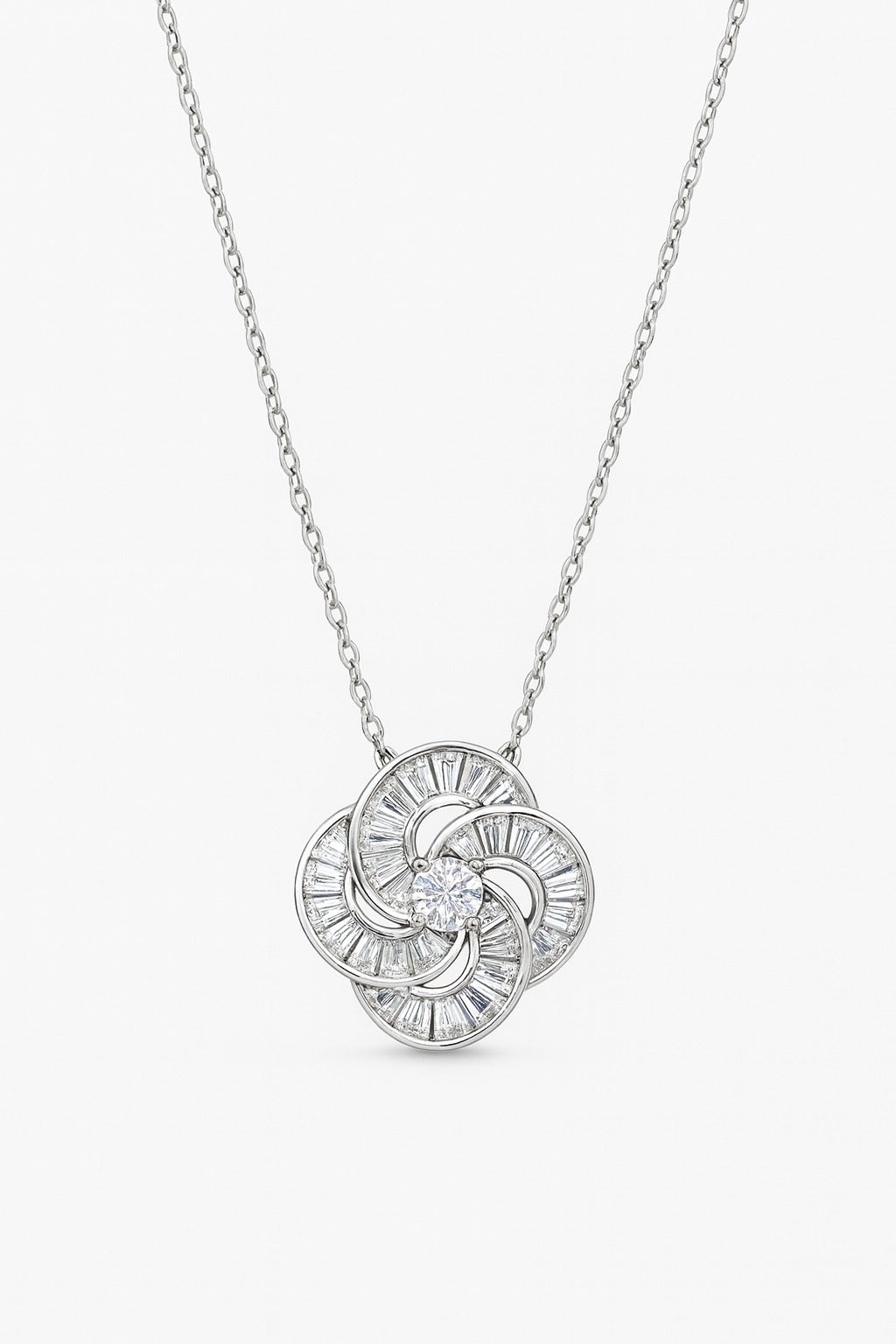 Sterling Diamond Silver Pendant