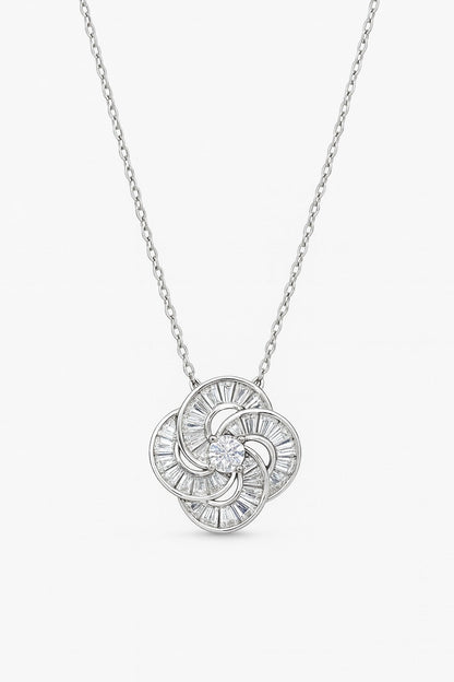 Sterling Diamond Silver Pendant