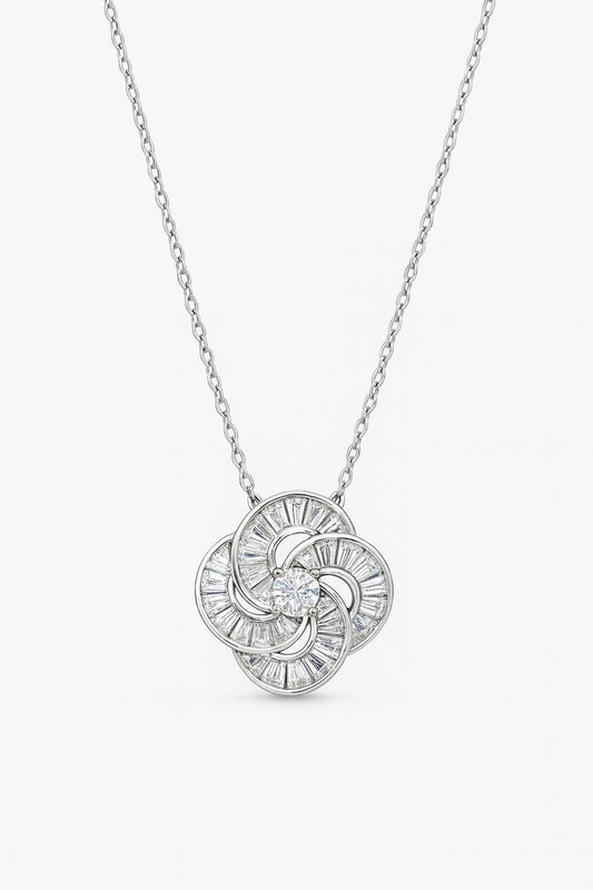 Sterling Diamond Silver Pendant