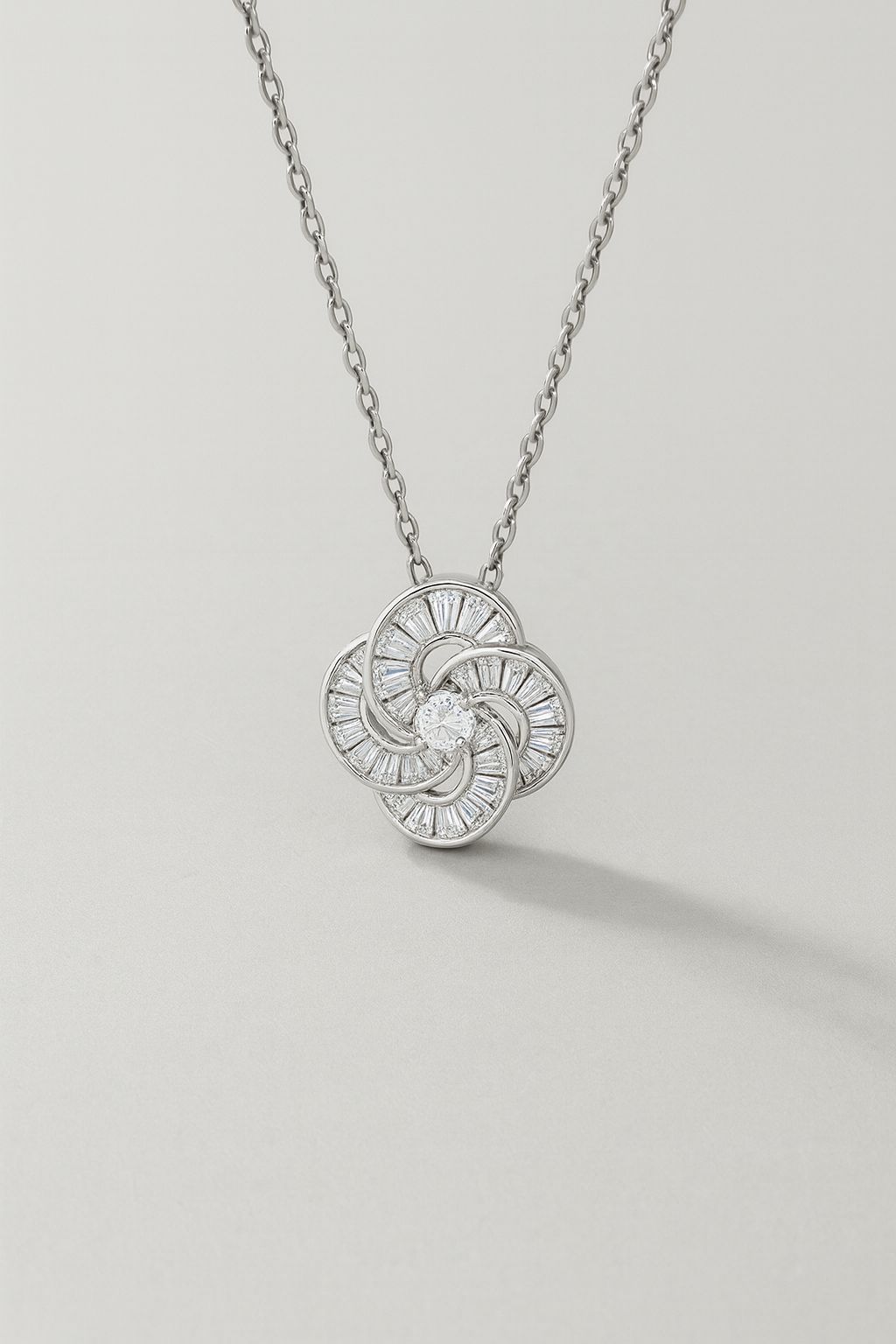 Sterling Diamond Silver Pendant