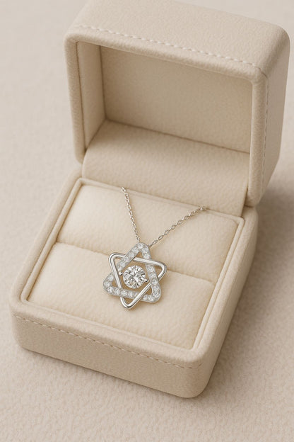 Starry Diamonds Silver Pendant