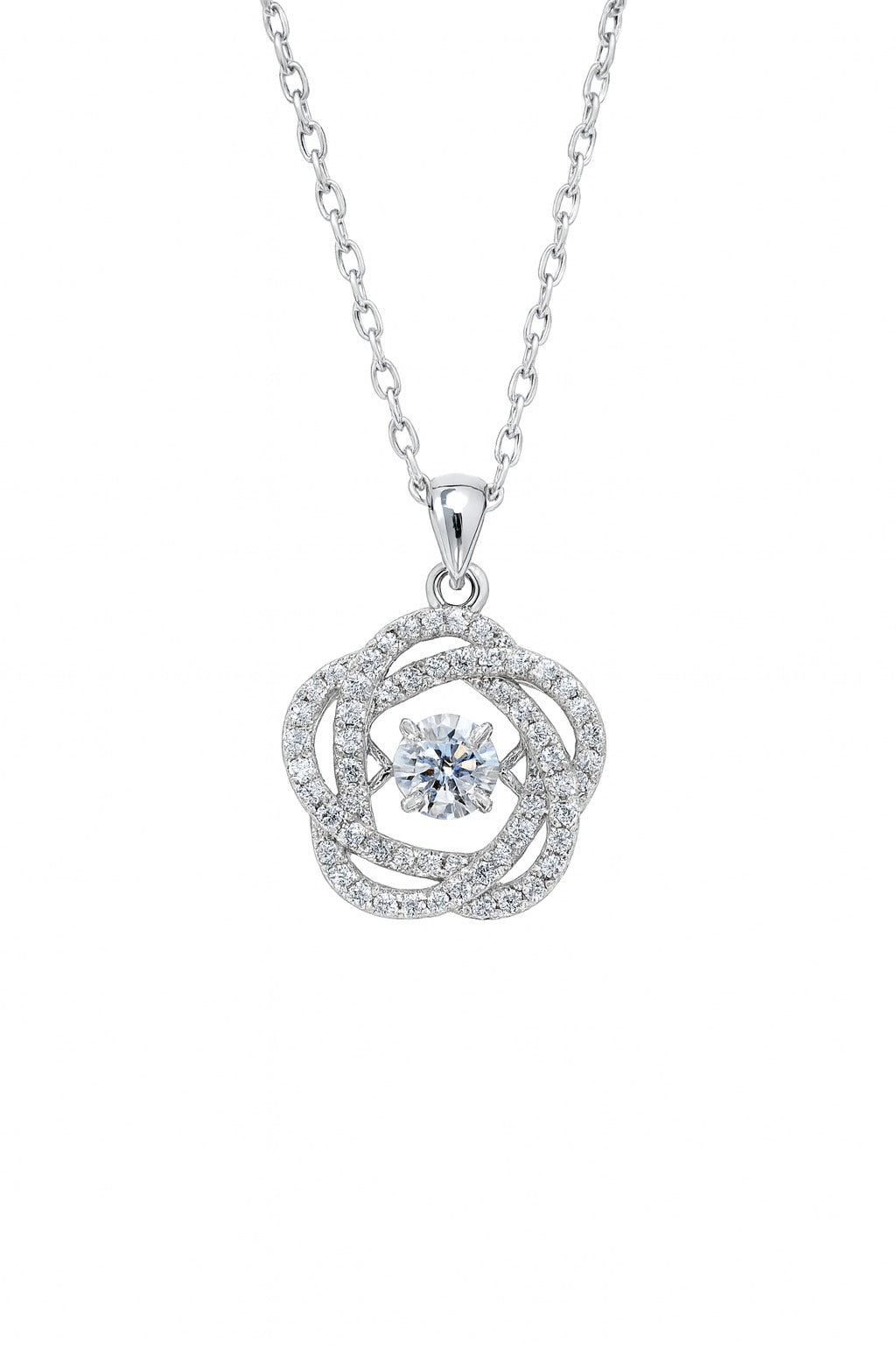 Glow Drop Diamond Silver Pendant