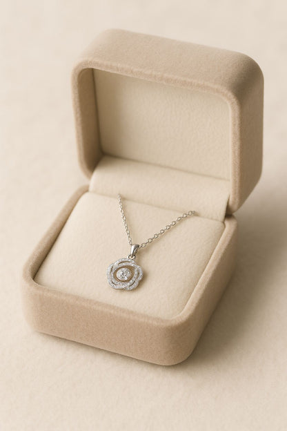 Glow Drop Diamond Silver Pendant