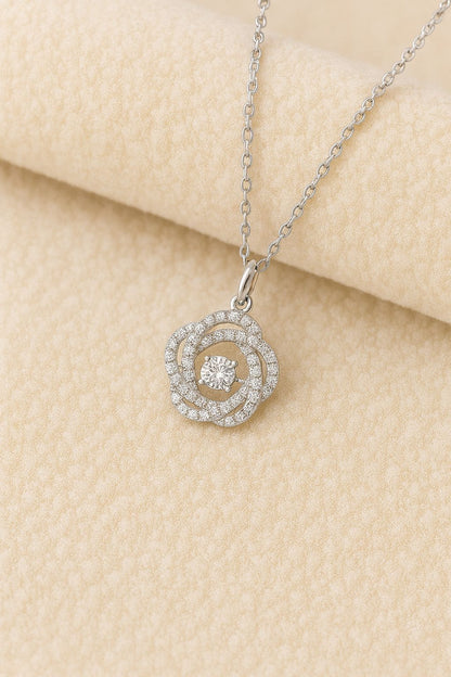 Glow Drop Diamond Silver Pendant