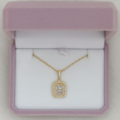 Mystic Diamond Gold Silver Pendant