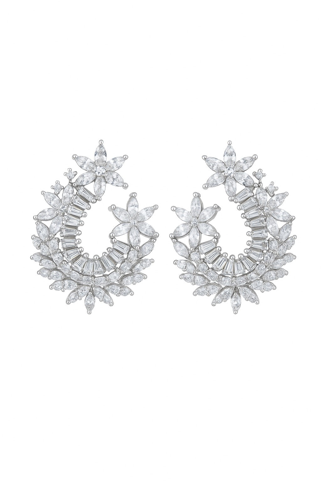 Whisper Shine Diamond Studs Silver Earrings