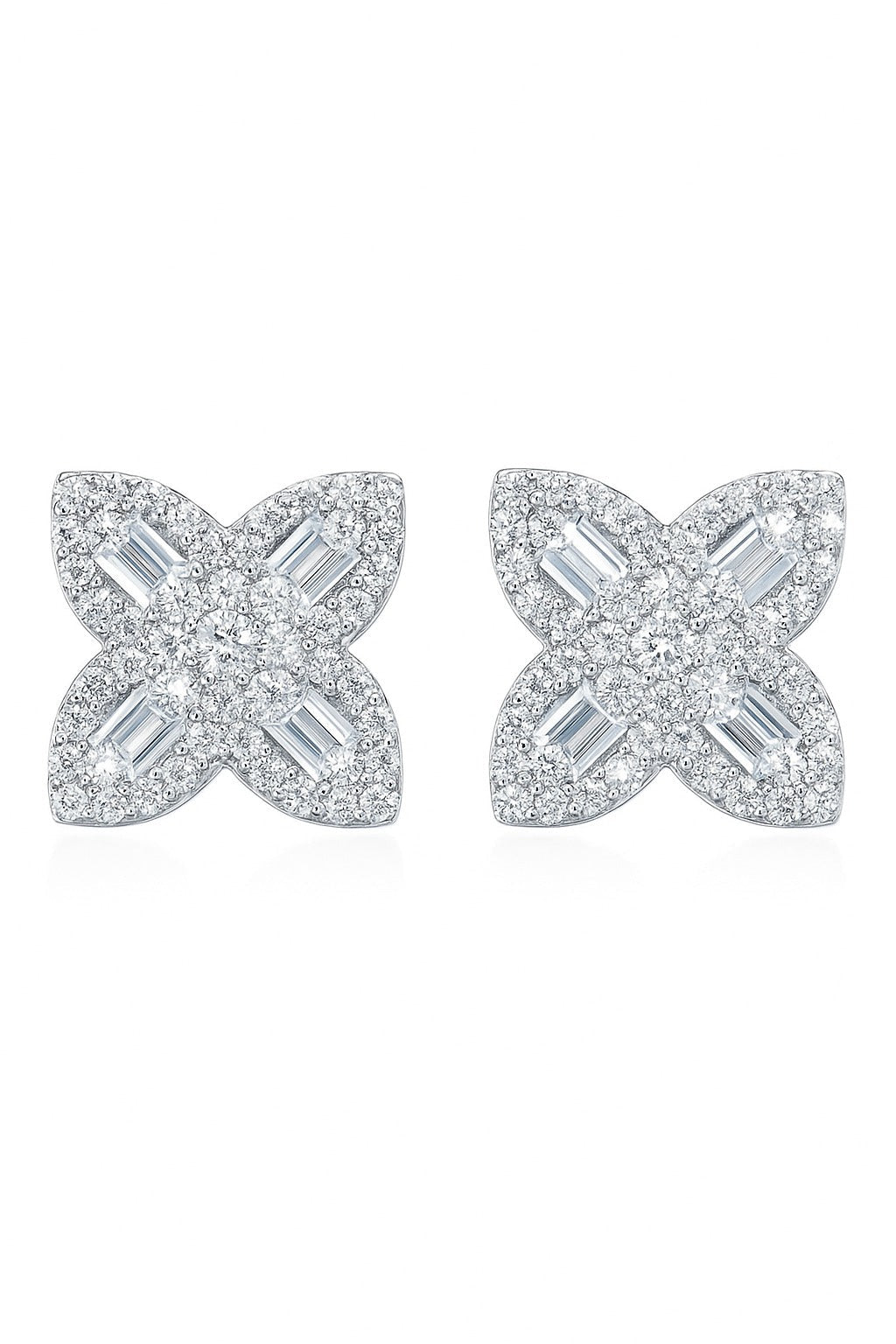 Sculpted Silver Studs Silver Earrings