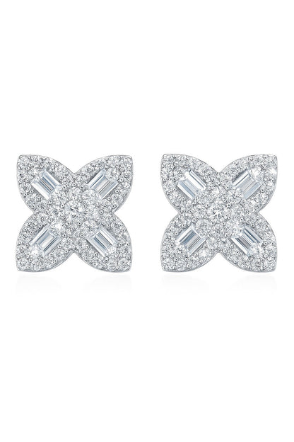 Sculpted Silver Studs Silver Earrings