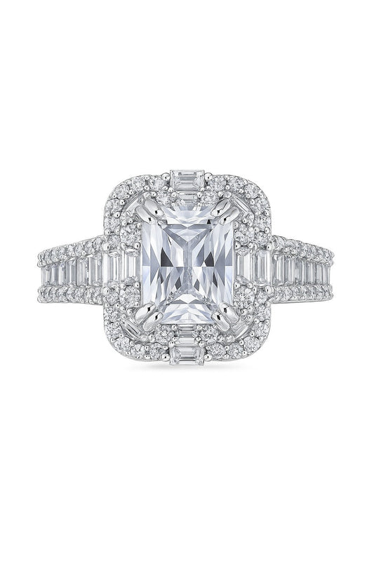 Pure Grace Solitaire Silver Ring