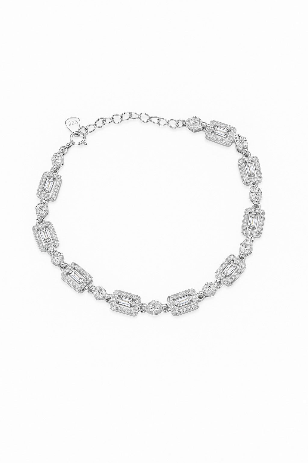 Forever Linked Diamond Silver Bracelet