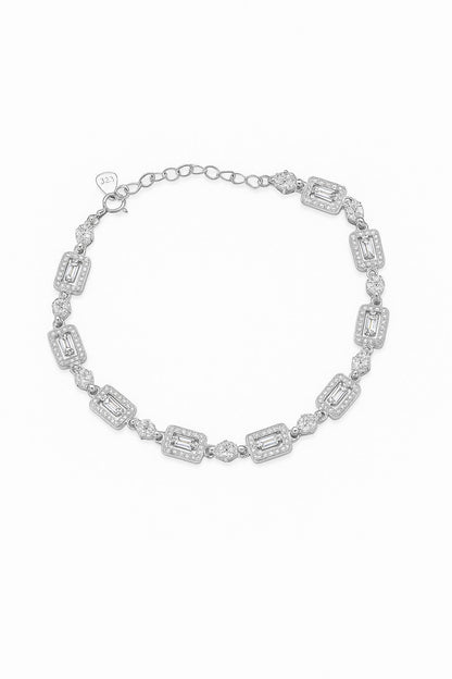 Forever Linked Diamond Silver Bracelet
