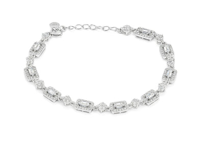 Forever Linked Diamond Silver Bracelet