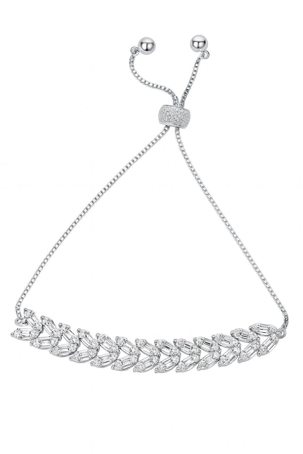 Pure Shine Diamond Silver Bracelet