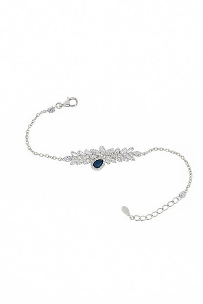 Everlight Sapphire And Diamond Silver Bracelet