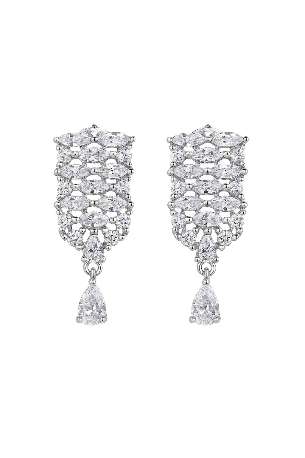 Grace Royale Diamond Silver Necklace Set