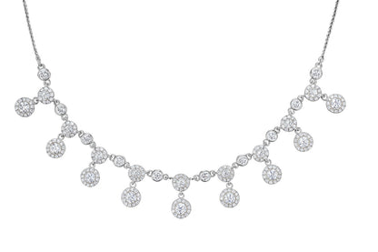 Bella Luna Diamond Silver Necklace Set