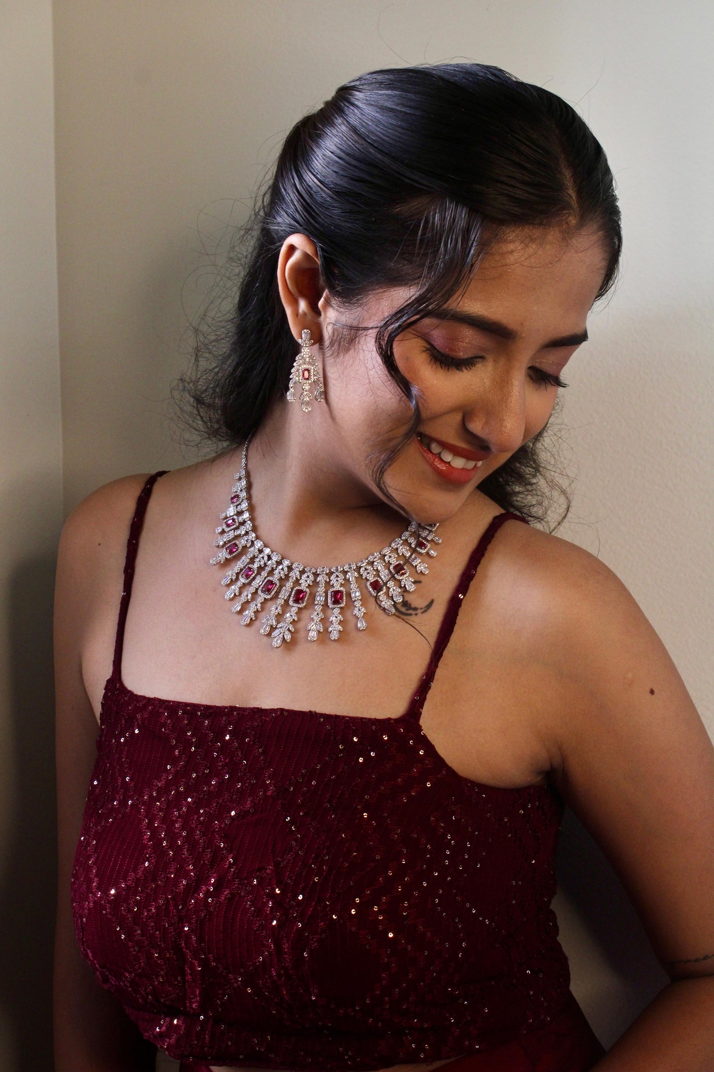 Eternal Bridal Silver Necklace Set