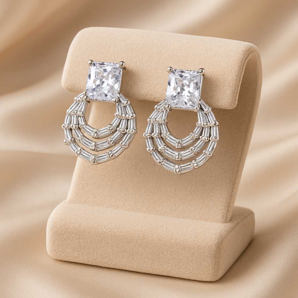 Silver Prism Studs