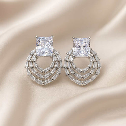 Silver Prism Studs