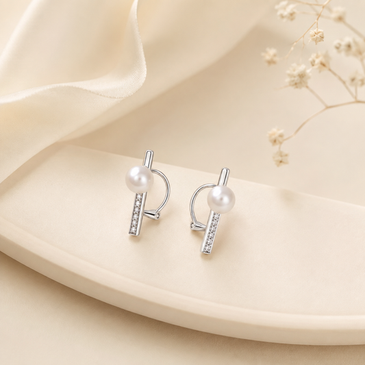 Pearl Orbit Ear Cuffs