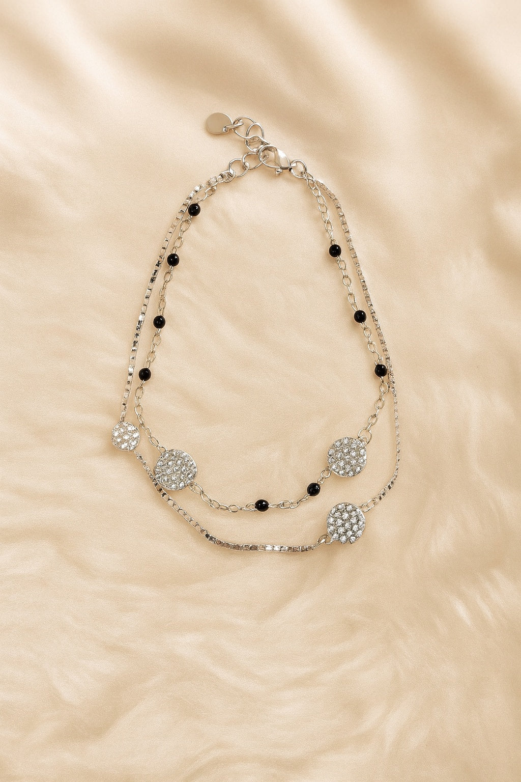 Dazzle Mangalsutra Silver Bracelet