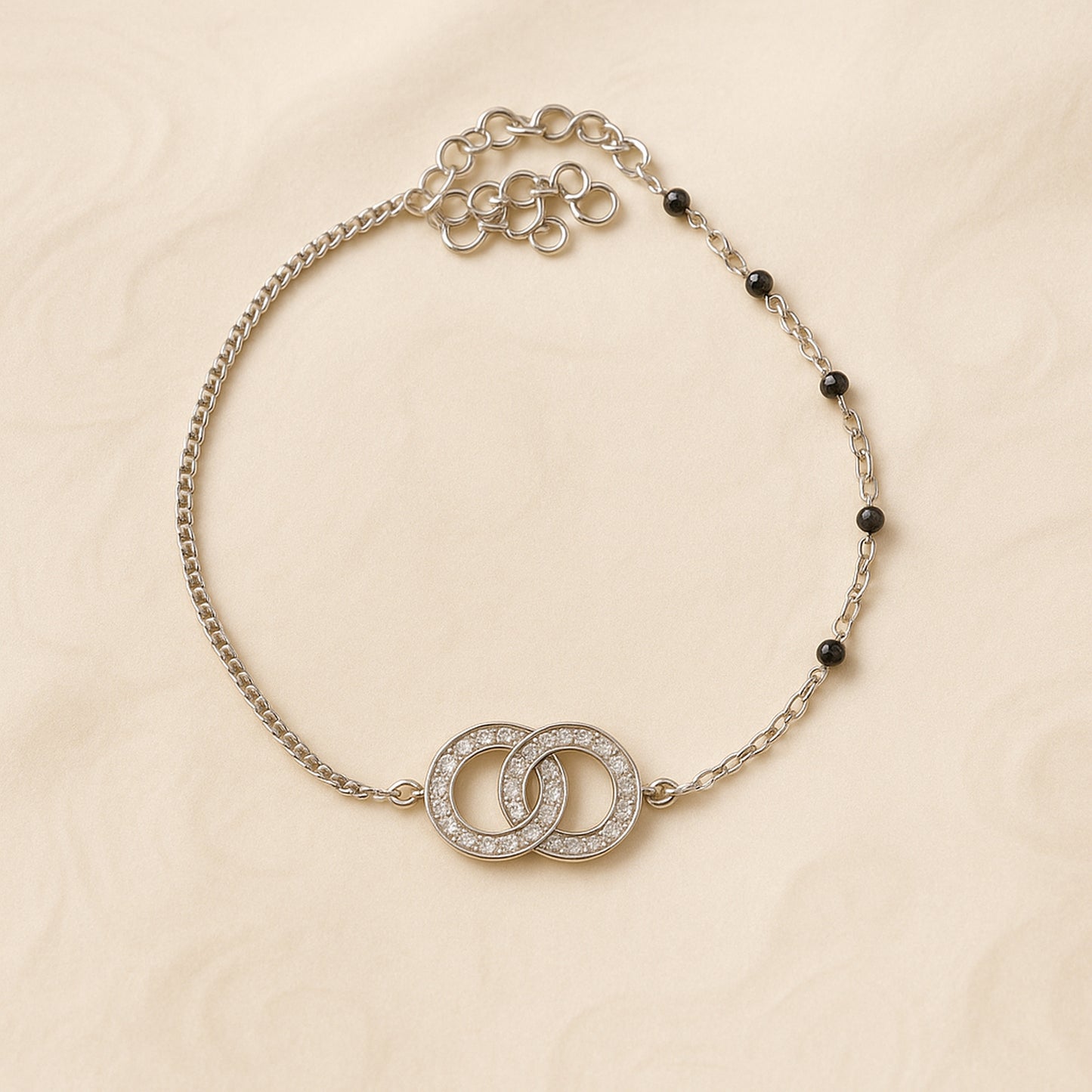 Infinity Mangalsutra Silver Bracelet